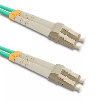 Qoltec cablu patch fibră optică duplex multimode OM3 LC/UPC la LC/UPC 5m, turcoaz