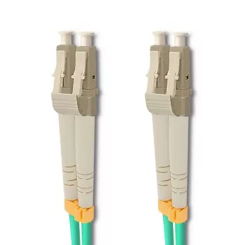Qoltec cablu patch fibră optică duplex multimode OM3 LC/UPC la LC/UPC 5m, turcoaz