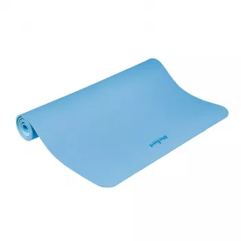 REBEL ACTIVE Blue TPE Exercise Mat 200x115x1 cm for Yoga, Pilates, Fitness, Gymnastics