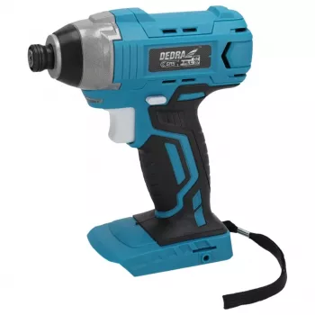 Mașină de înșurubat cu impact cu acumulator DEDRA DED7045 18V brushless cu cuplu maxim 170 Nm, mandrină hexagonală 1/4