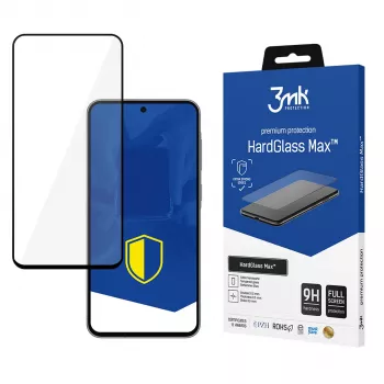 Folie de protecție din sticlă călită HardGlass Max Black 3mk pentru Samsung Galaxy A36/A56