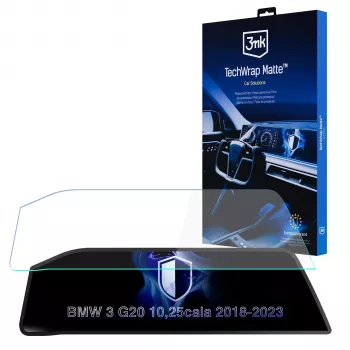 Folie de protecție mată pentru ecranul central 3mk TechWrap pentru BMW Seria 3 G20 (2018-2023) - autoregenerantă, antireflex, anti-amprentă