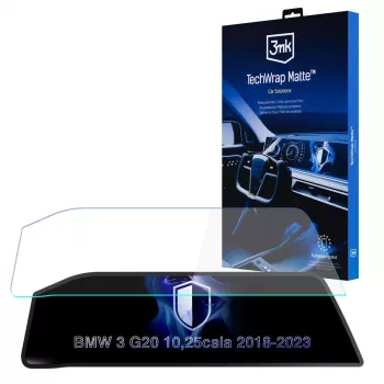 Folie de protecție mată pentru ecranul central 3mk TechWrap pentru BMW Seria 3 G20 (2018-2023) - autoregenerantă, antireflex, anti-amprentă