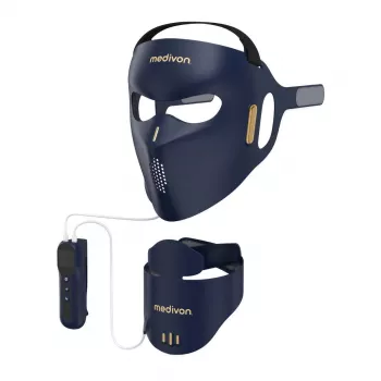 Mască facială cu lumină LED Medivon Lumi 3D Pro, albastru marin