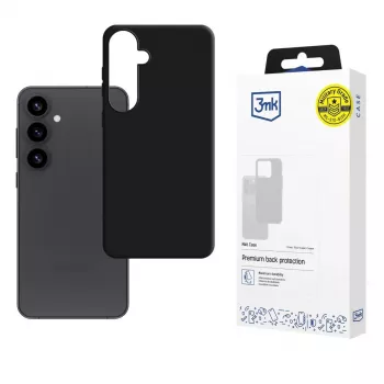 Husă 3mk Matt Case pentru Samsung Galaxy S25 – husă spate TPU subțire cu protecție la cădere Absorber125™, finisaj neagră mat anti-amprentă