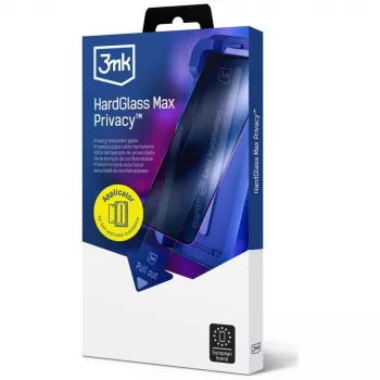 3MK HardGlass MaxPrivacy Folie de protecție a ecranului cu aplicator pentru Apple iPhone 15 Pro Max, negru