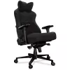 Scaun gaming YUMISU 2053, tapițerie din material textil, negru (Y-2053-BB-M)
