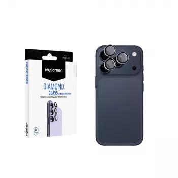 Protecție pentru lentila camerei MyScreen Diamond Glass pentru Apple iPhone 17 Pro - sticlă călită 9H ultraclară, rezistentă la zgârieturi, instalare ușoară