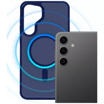 Husă 3MK Smoke MagCase pentru Samsung Galaxy S25 - albastră