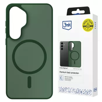 Husă 3MK Smoke MagCase pentru Samsung Galaxy S25 - capac spate MagSafe translucid verde