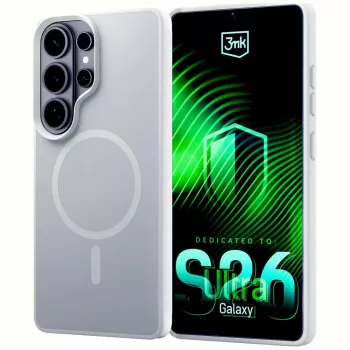 Husă 3MK Smoke MagCase pentru Samsung Galaxy S26 Ultra - Alb