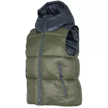 4F Women's Khaki Quilted Puffer Vest H4Z22 KUDP004 Size L