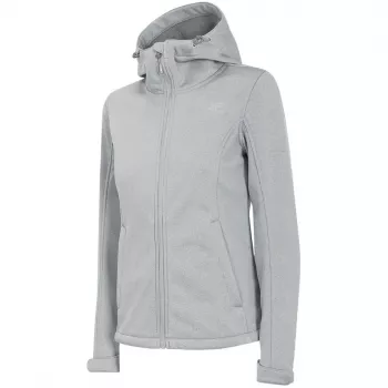 Geacă softshell pentru damă 4F H4Z22 SFD350 gri deschis melange
