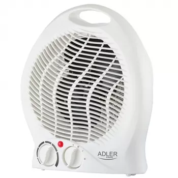 Aerotermă ceramică PTC Adler AD 7728 2000W cu oscilație, 2 trepte de încălzire, mod aer rece, protecție la supraîncălzire și răsturnare, Alb/Negru