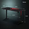 Birou gaming Diablo X-Mate 1400 140 cm x 60 cm negru