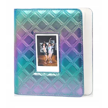 Album foto holografic LOVEINSTANT pentru 288 de fotografii instant, multicolor, piele PU, copertă cu fereastră, compatibil cu Fuji Instax, Canon Ivy, Xiaomi, Polaroid, HP Sprocket, Kodak Zink