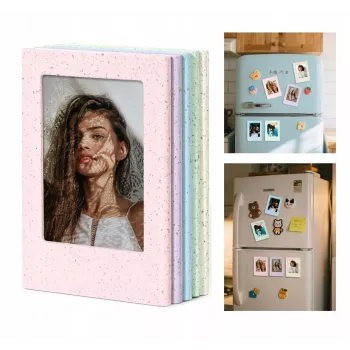 Set de 5 rame foto magnetice LOVEINSTANT pentru Fujifilm Instax Mini – culori pastel, montare pe frigider