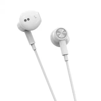 Căști in-ear Beline USB-C cu microfon și telecomandă, albe