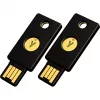 Cheie de securitate YubiKey 5 NFC, pachet de 2 (negru/auriu, USB-A & NFC)