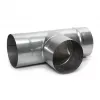 Racord în T oțel galvanizat pentru coș de fum 107mm x 160mm 90°