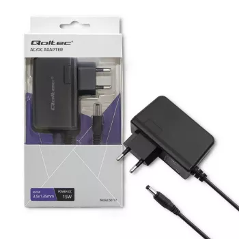 Qoltec Adaptor AC/DC 15W 5V 3A cu mufă barrel 3,5x1,35mm