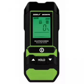 Higrometru DEDRA MC0970 cu electrozi cu vârf pentru lemn și materiale de construcții
