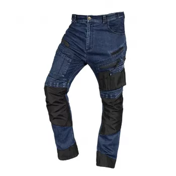 Pantaloni de lucru din denim NEO TOOLS 81-360-1-L cu întărituri Oxford, bleumarin, mărimea L