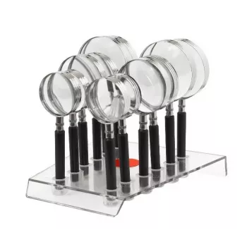 Set lupe NO NAME CLASSIC 4D 50/65/75mm (12 bucăți) - lentile optice din plastic, negru