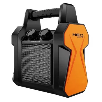NEO TOOLS PTC Ceramic Electric Heater 2kW with Digital Thermostat, Oscillation, Timer and Remote Control
