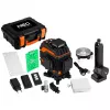 NEO TOOLS 75-140 Nivel laser 3D, 12 linii verzi, 3 x 360°, reîncărcabil, cu valiză de transport, placă țintă, suport magnetic, încărcător