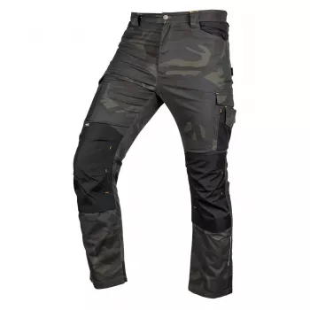 NEO TOOLS Mix&Match Work Trousers with Cordura Reinforcements, Green Camo, Size M