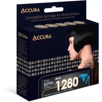 Cartuș de cerneală cyan compatibil Accura pentru Brother LC1280XLC/LC1240XLC/LC1220XLC (randament mare, 1200 pagini)