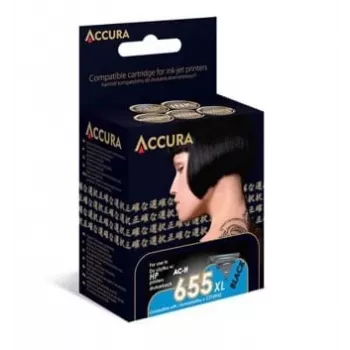 Cartuș de cerneală negru compatibil Accura HP 655XL (CZ109AE) randament mare