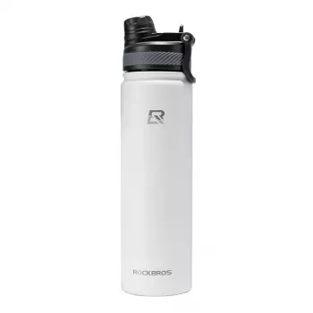 Bidon termic pentru bicicletă ROCKBROS 650 ml alb