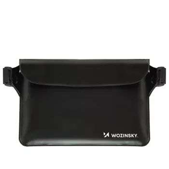 Geantă de talie impermeabilă din PVC WOZINSKY WWS-01, neagră