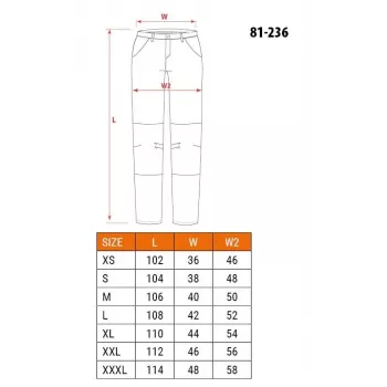 Pantaloni de protecție NEO TOOLS 81-236-S, negri, mărimea S