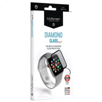 Folie de protecție ecran MYSCREEN PROTECTOR MS Diamond Glass Edge 3D 2.5D pentru Apple Watch Ultra/Ultra 2 49mm, argintiu