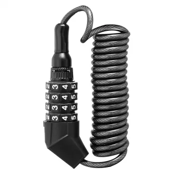 Antifurt pentru bicicletă cu blocare cască Rockbros T530 - negru