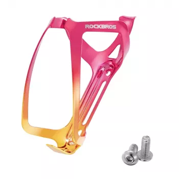 Suport de bidon pentru bicicletă ROCKBROS RKL02 din aliaj de aluminiu - degradé roșu-auriu