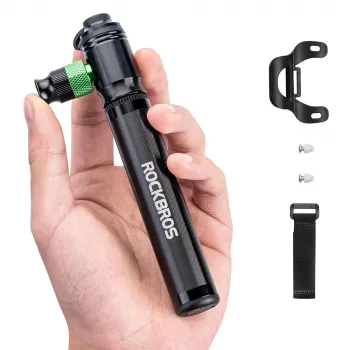 ROCKBROS HQ-75D-CO2 2-in-1 Mini Bike Pump & CO2 Inflator - Black