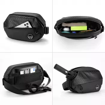 Geantă de cadru multifuncțională impermeabilă pentru bicicletă ROCKBROS H23 3,5 l neagră