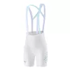 Pantaloni scurți de ciclism cu bretele și bazon 3D pentru femei ROCKBROS, albi, mărimea S