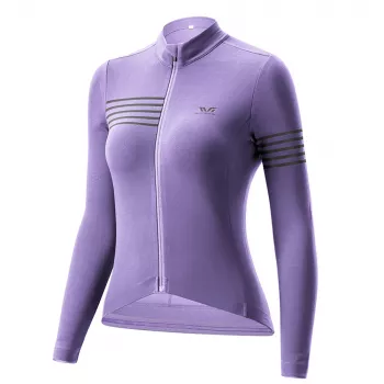 Tricou de ciclism cu mânecă lungă pentru femei ROCKBROS YPW065 TVI toamnă/iarnă mov mărimea L