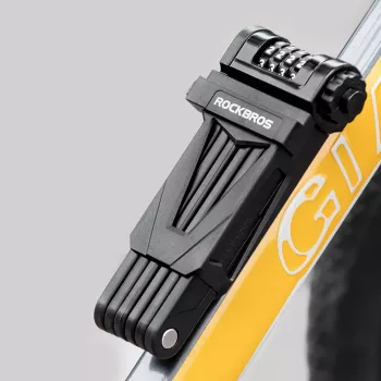 Antifurt pliant pentru bicicletă cu combinație ROCKBROS LFCXR0085, negru