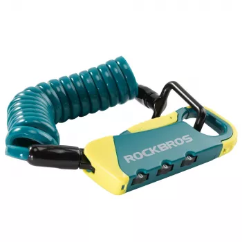 Rockbros RBK6N Combination Cable Lock - Turquoise, 1200mm