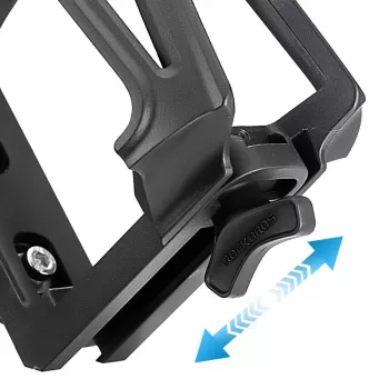 ROCKBROS Suport de bidon pentru ghidon de motocicletă, reglabil 360° rotativ, aliaj de aluminiu, Negru/Roșu