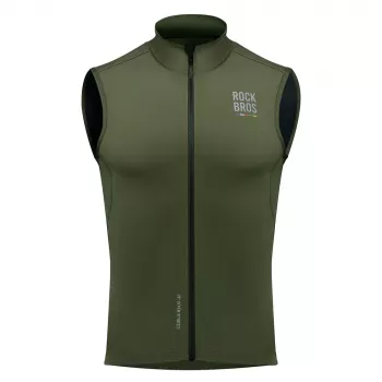 Vestă termică antivânt pentru ciclism ROCKBROS ROAD TO SKY TLMJ002 verde L