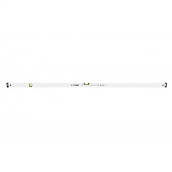 Nivelă albă cu fiole orizontală, verticală și pantă 2% - 180 cm