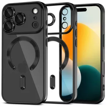 Tech-Protect Magflex MagSafe Back Cover for Apple iPhone 17 Pro Max, Shiny Black (TPU/PC)