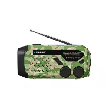 Radio analogic portabil Blaupunkt ER10GC FM/AM cu antenă telescopică, difuzor integrat, mâner de transport, verde